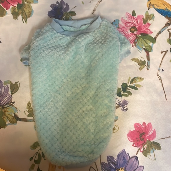 Other - Nwot Fuzzy fleece dog sweater blue